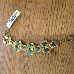 NWT Lucky Brand gold tone stone trim bracelet 6.5" long
